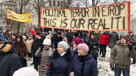 A protest in Riga against the introduction of Latvian as language of instruction in ethnic minorities schools © Mikhail Korytov