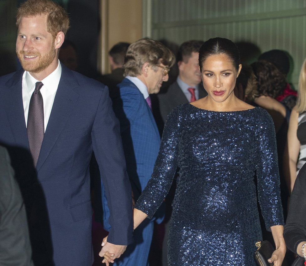 Prince Harry, Duke of Sussex and Meghan, Duchess of Sussex attend the Cirque du Soleil Premiere Of "TOTEM" at Royal Albert Hall on January 16, 2019 in London, England.